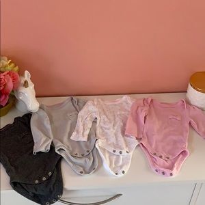 Cloud island long sleeve onesie lot.